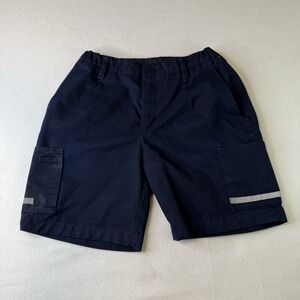 FedEx Stan Herman Work Shorts 26" Waist 7" Inseam Reflective Stripe Navy Blue